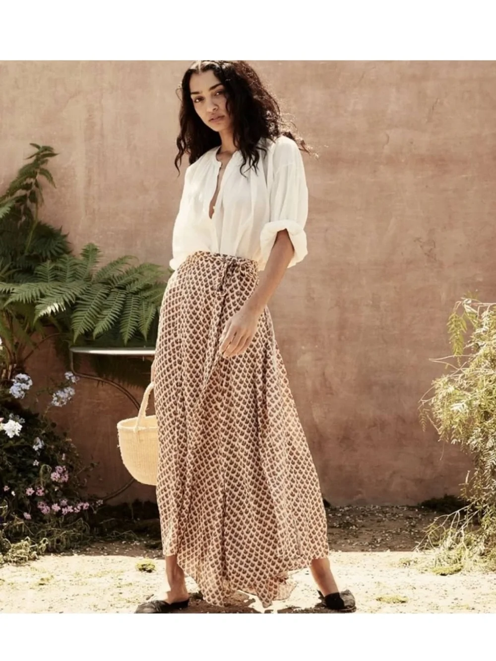 Doen Julep Wrap Skirt in Edie Floral Print - Picture 1 of 9
